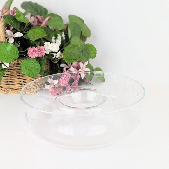 Vintage Princess House Heritage Chip and Dip Bowl Large Clear Glass Serving Bowl - Picture 1 of 7